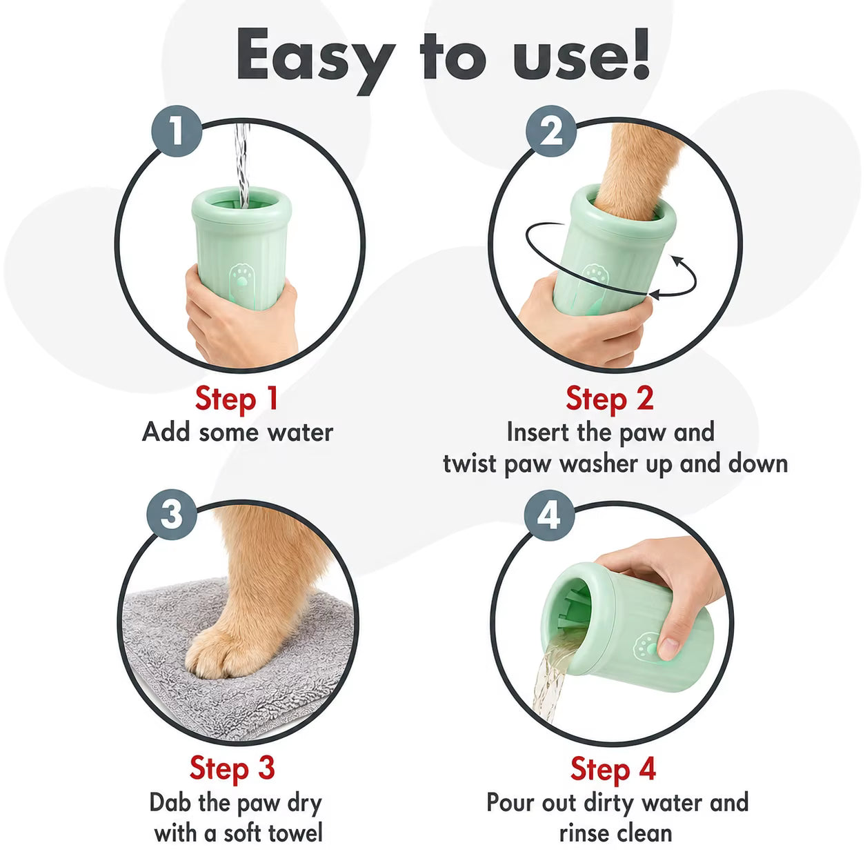 Portable Pet Paw Cleaner Cup — Soft Silicone Paw Washer for Dogs & Cats