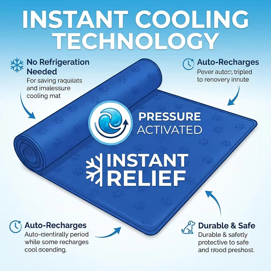 Waterproof wipe-clean surface of the pet cooling mat