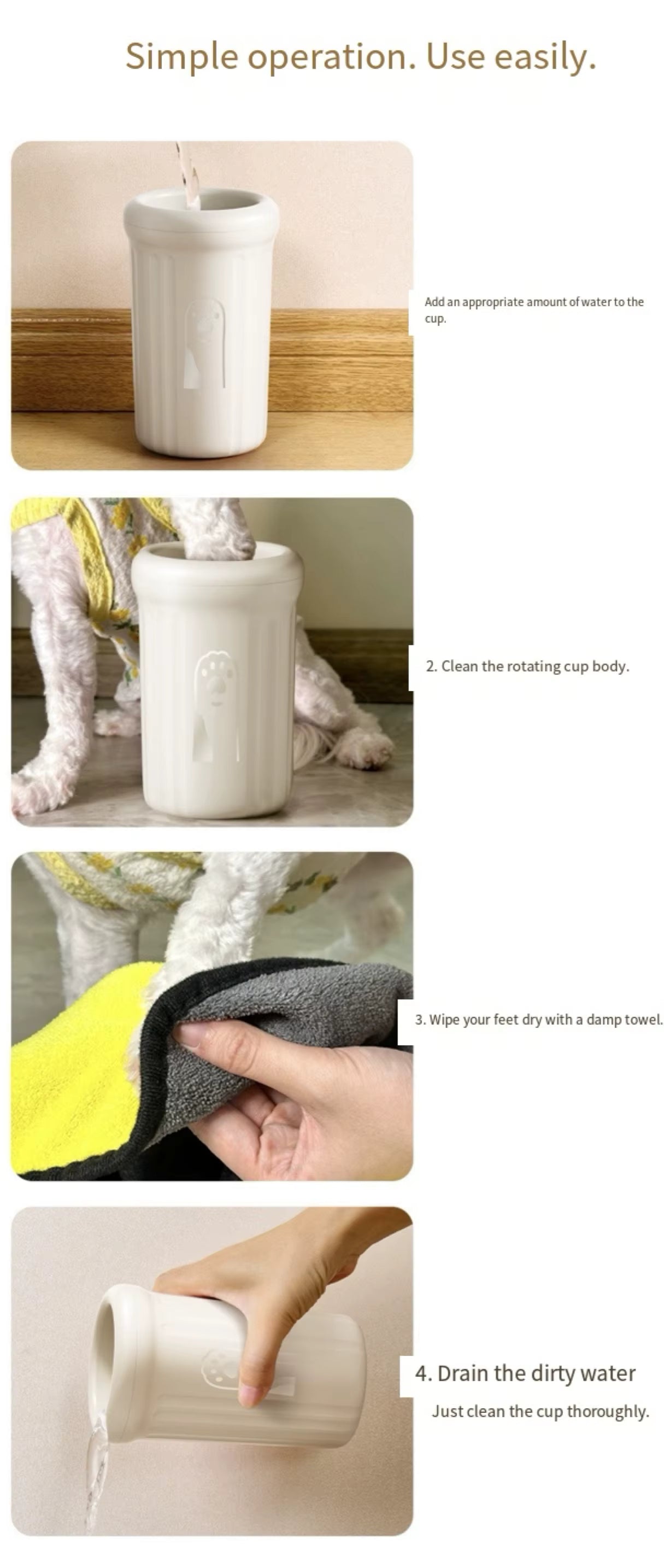 Portable Pet Paw Cleaner Cup — Soft Silicone Paw Washer for Dogs & Cats